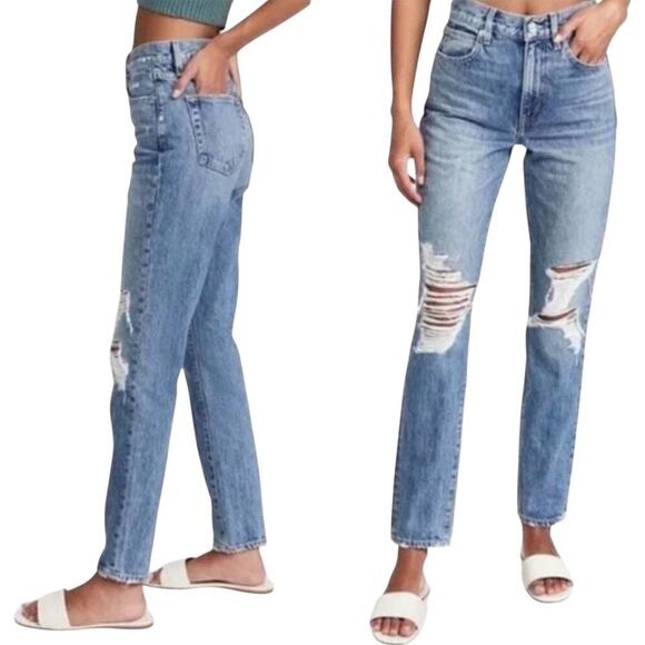 SLVRLAKE Women’s Designer Blue Denim Distressed Roxy Jeans | NEW/NWT!! - Picture 1 of 16